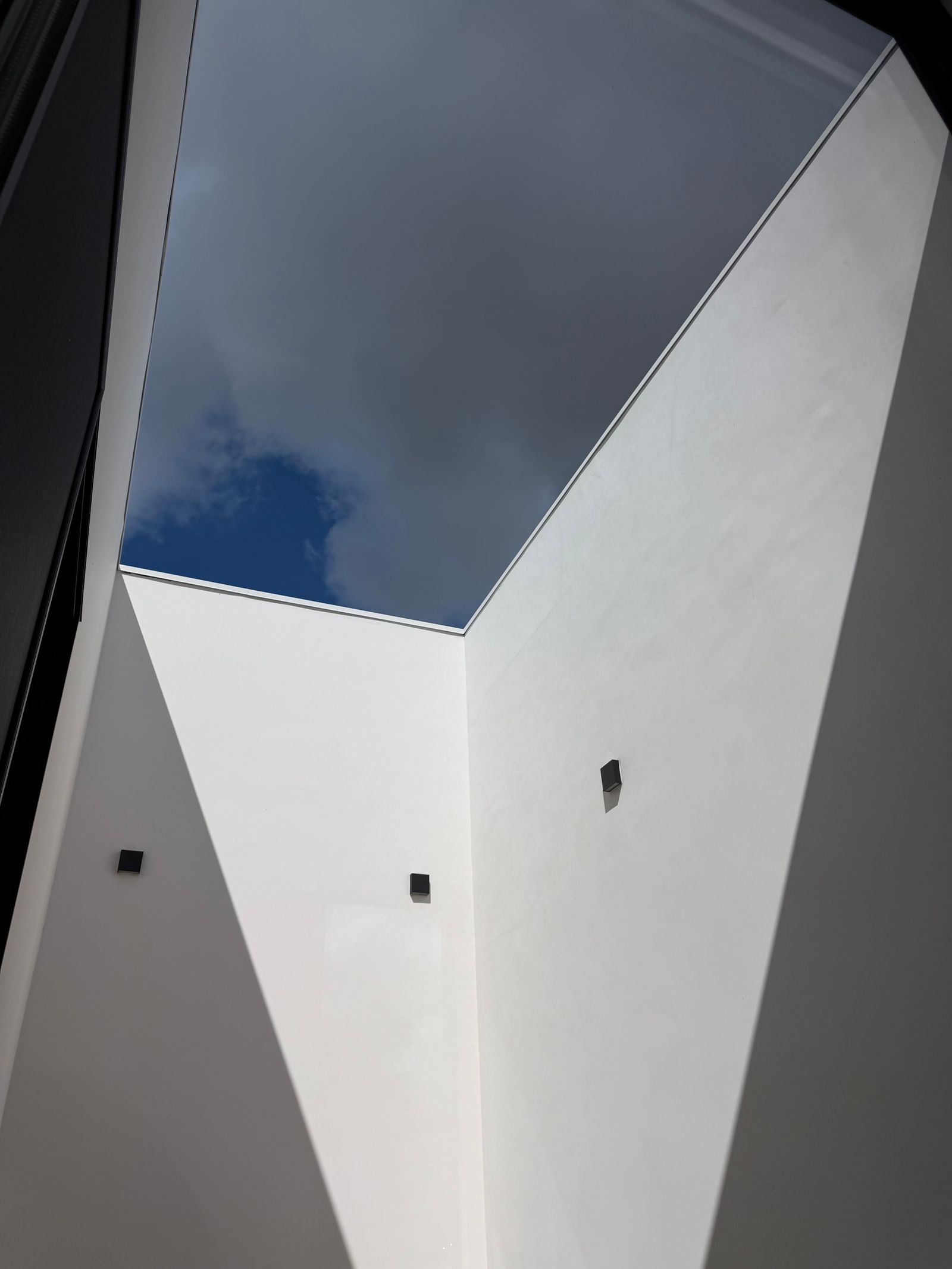 Looking up through a skylight shaft